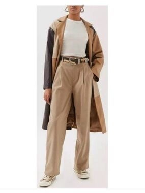 Urban Outfitters Helena Menswear Trouser Camel Tan Pants Career Office size L